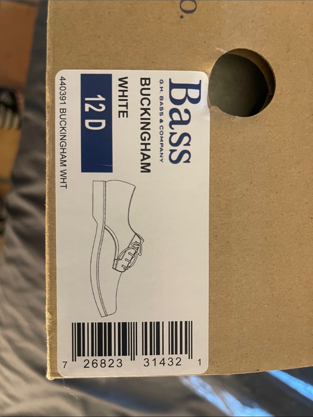 Bass Buckingham White Men’s Oxfords